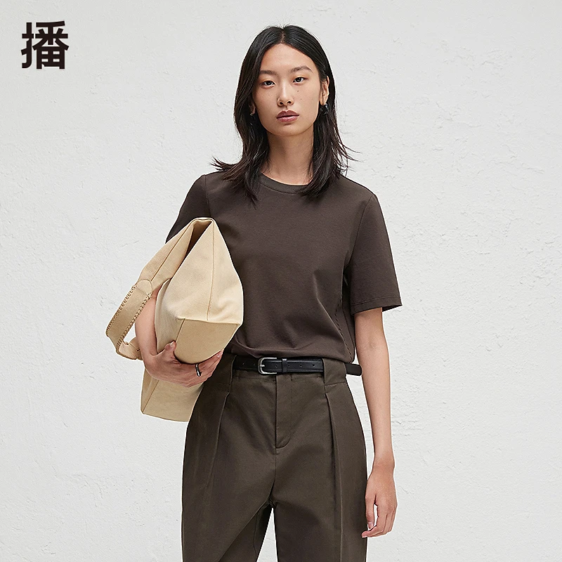 【达人专属】播密织罗纹圆领T恤BDR3YD1775