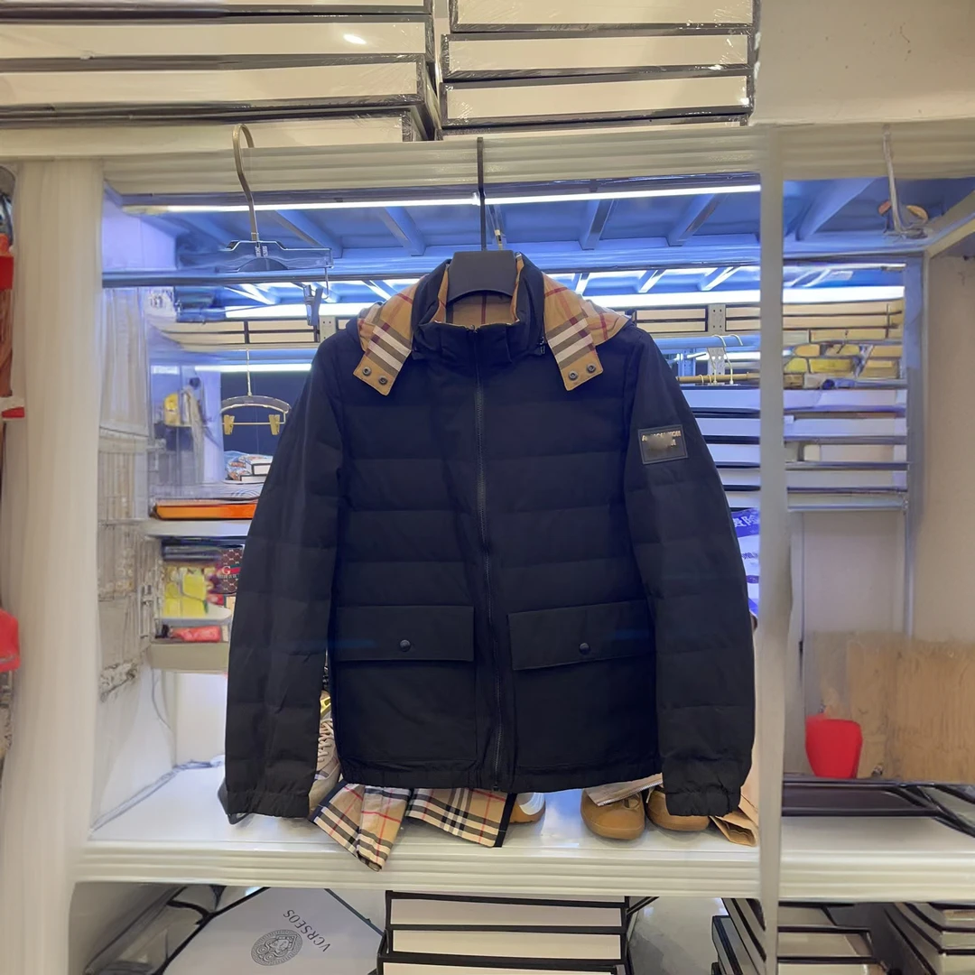 双面连帽可拆卸白鹅绒羽绒服【A21QM56D45】