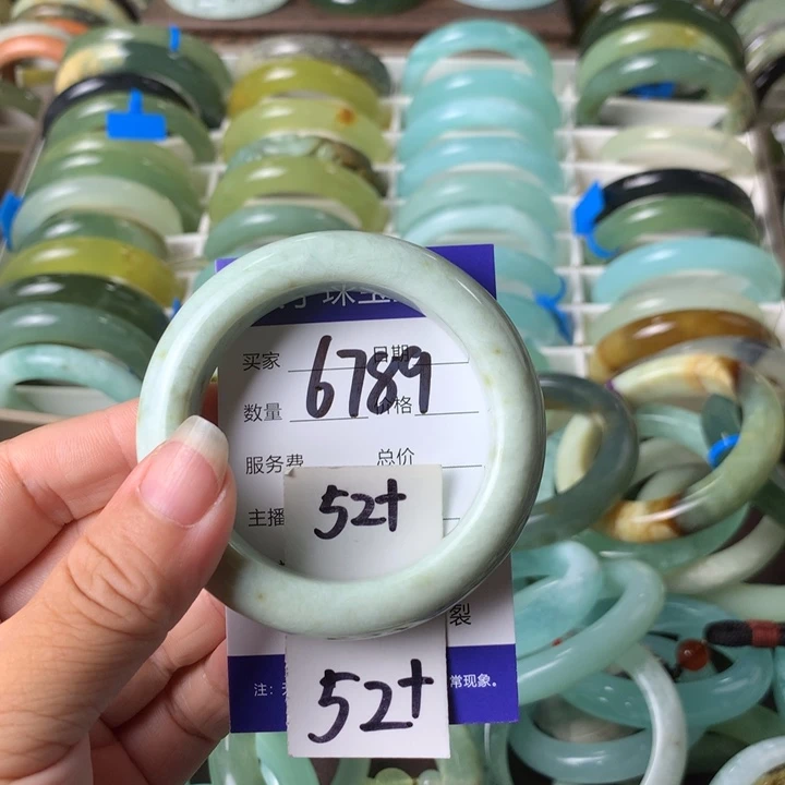 未镶嵌蛇纹石玉手镯6789