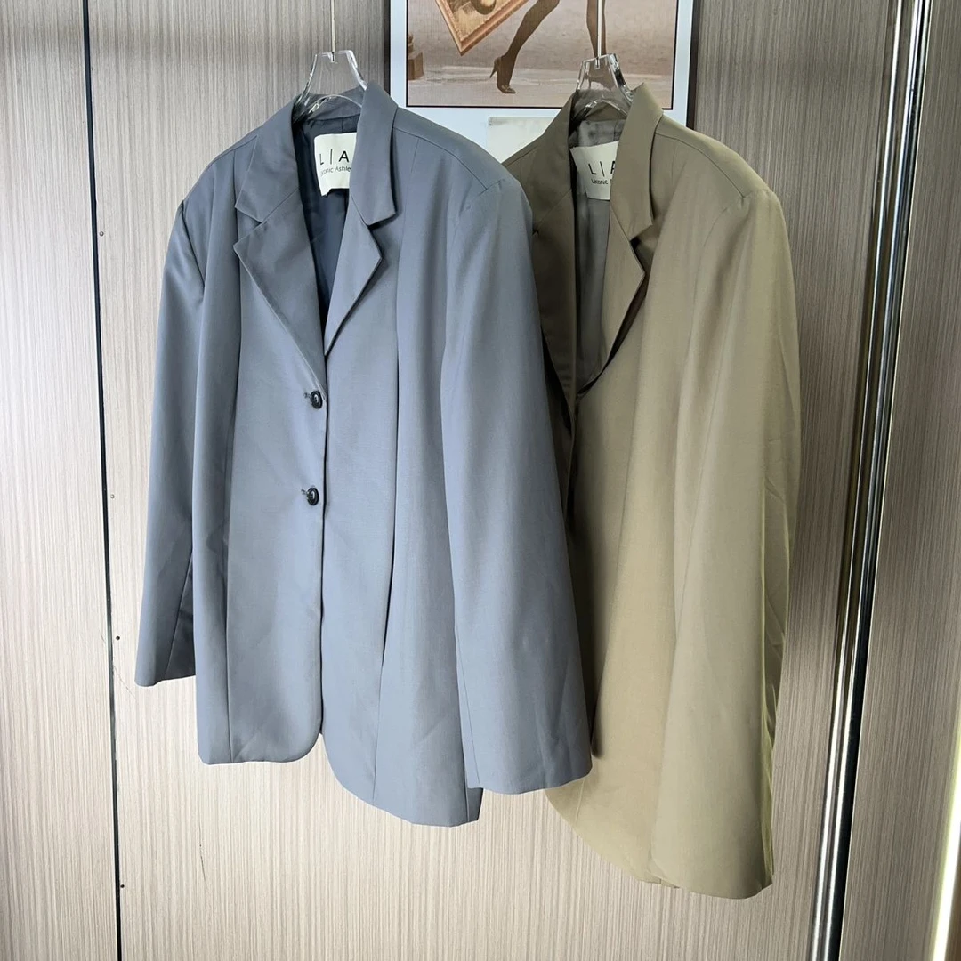 2573深圳南油新款设计师款宽松版西装休闲外套女潮牌个性款西服