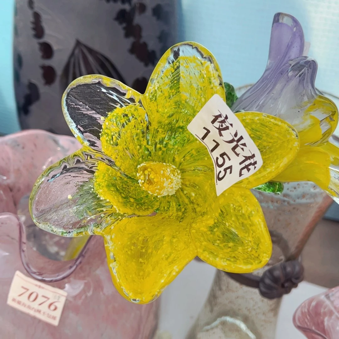 琉璃花瓶摆件1155夜光 长40