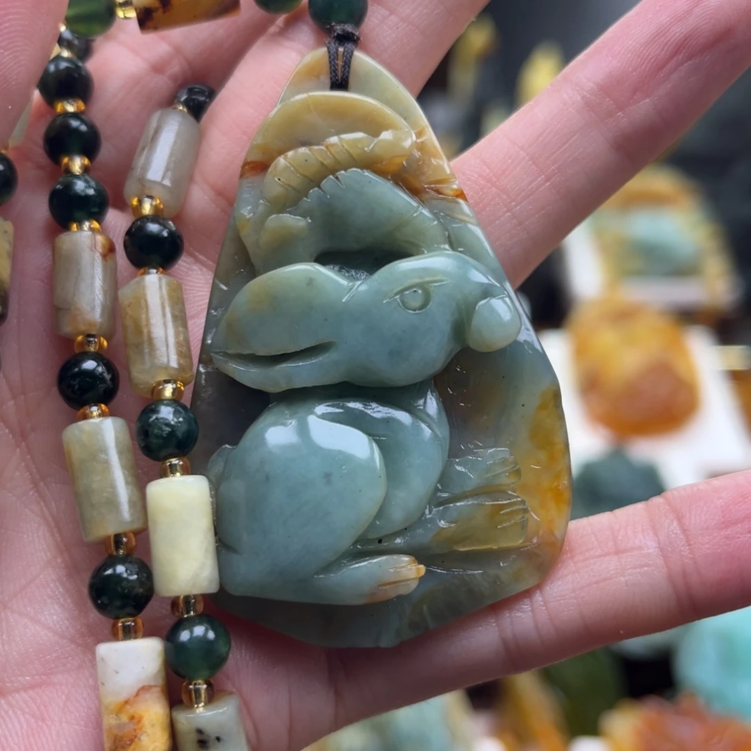 岫玉未镶嵌挂件挂件