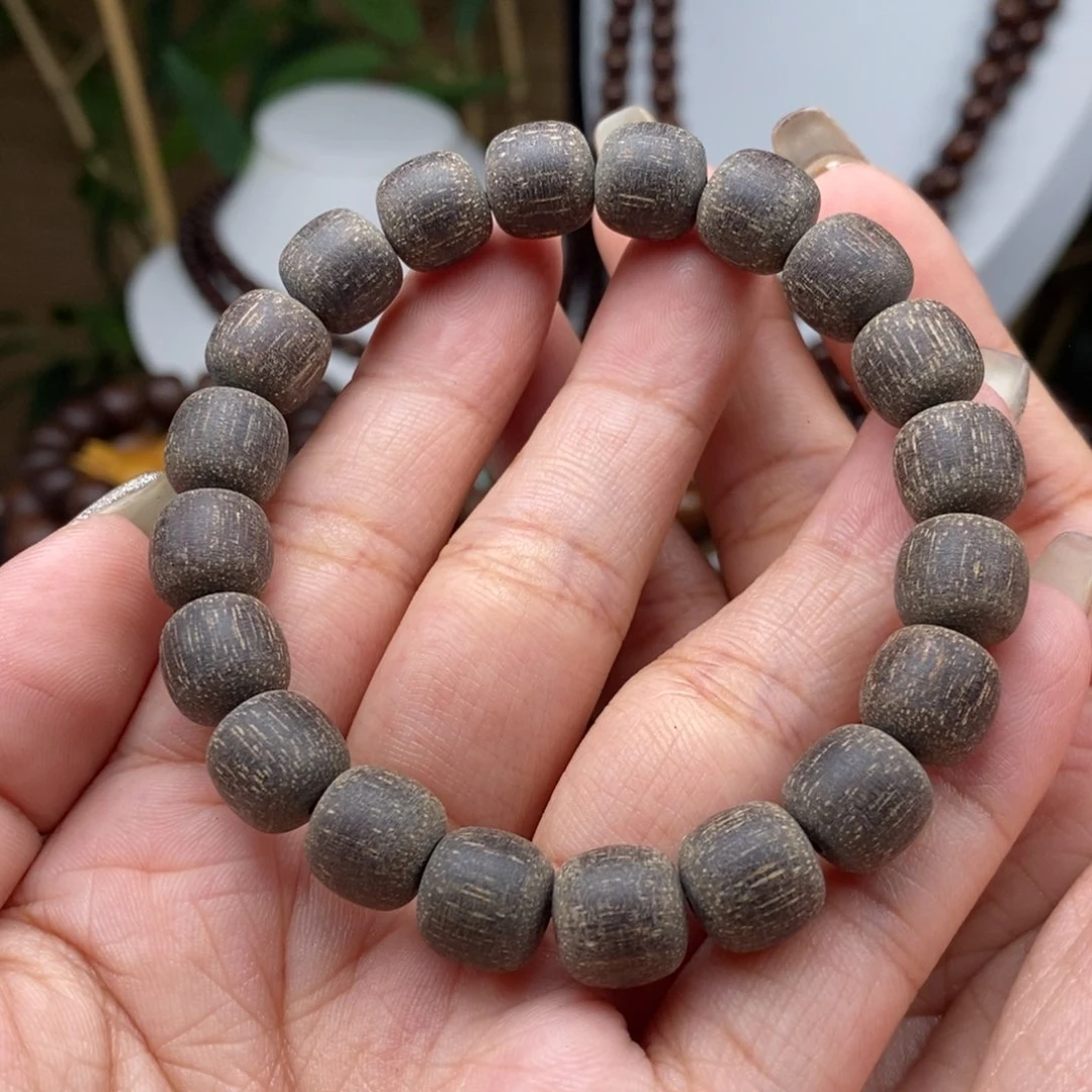 贡木手串/手链贡木10×11黑爆星粗抛