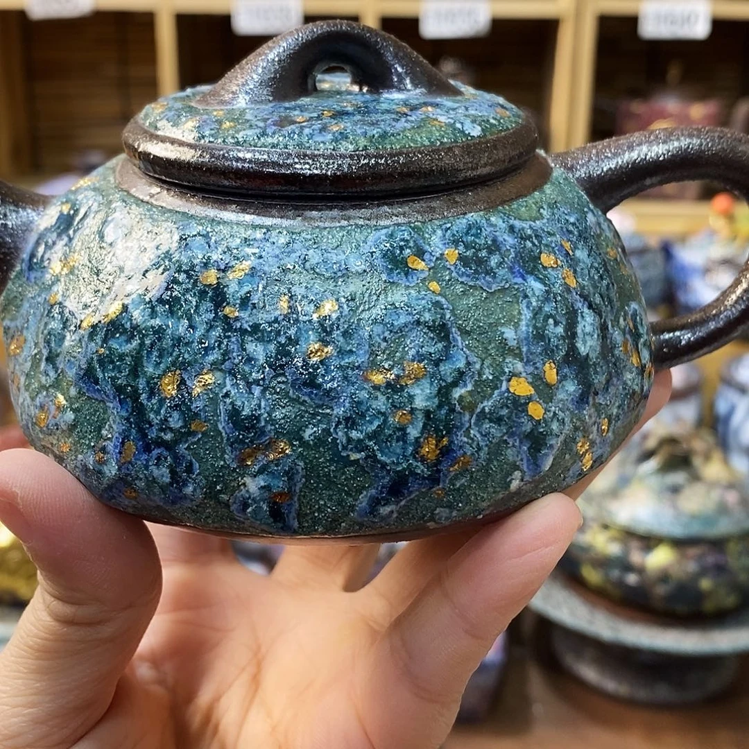 粗陶柴烧志野茶器