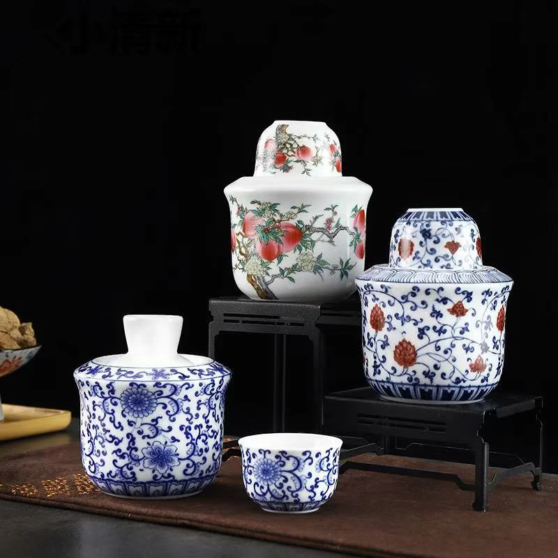 温酒器陶瓷家用黄酒温酒壶热酒二两烫酒壶白酒中式复古烫酒具