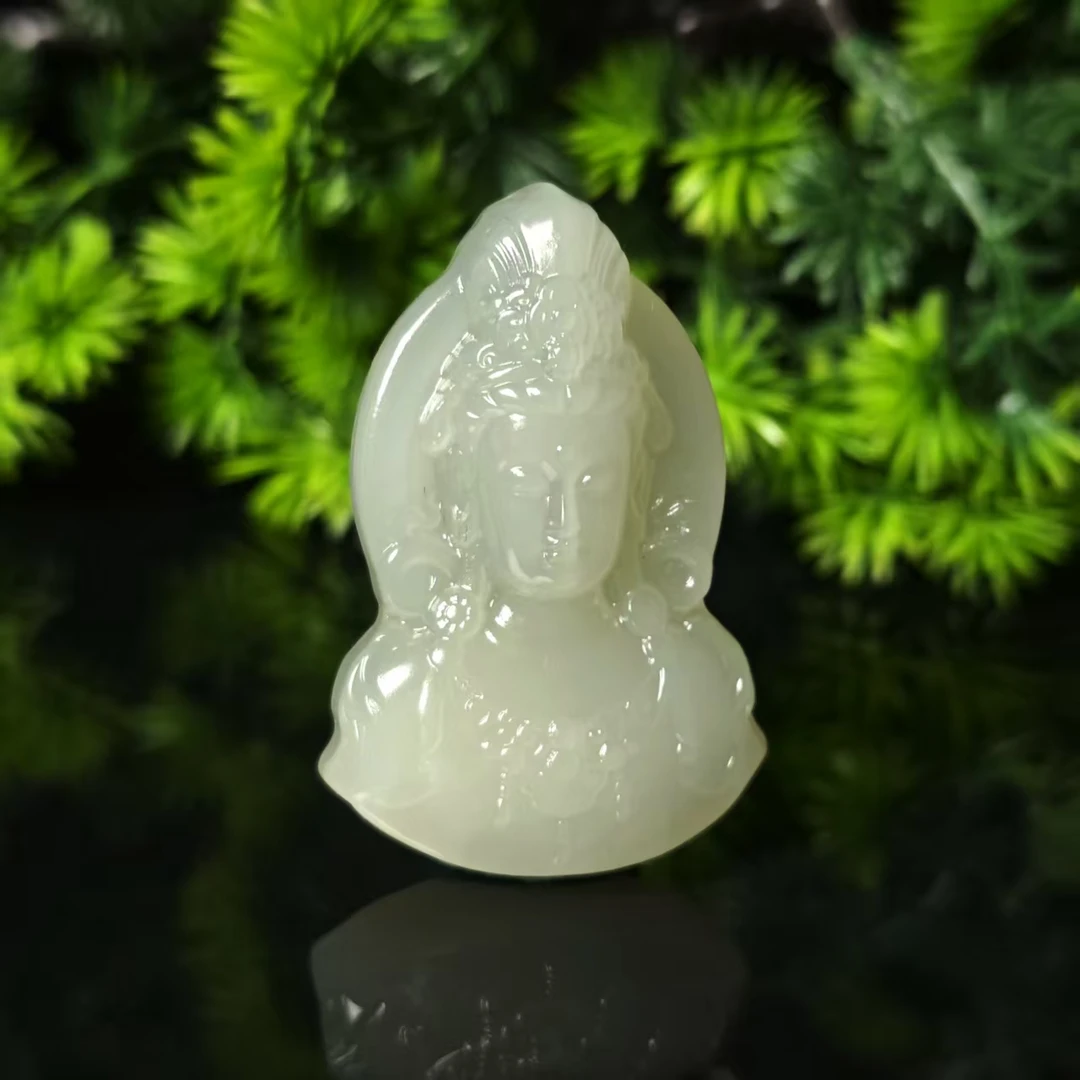 lot6807 菩萨牌 和田玉晴水 46.5*31.5*11.6mm 23g