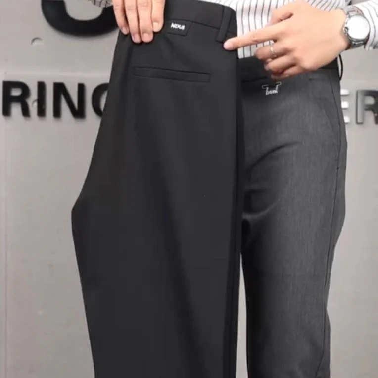 夏季新款男西裤修身韩版潮流男士休闲裤九分裤男生百搭小脚裤