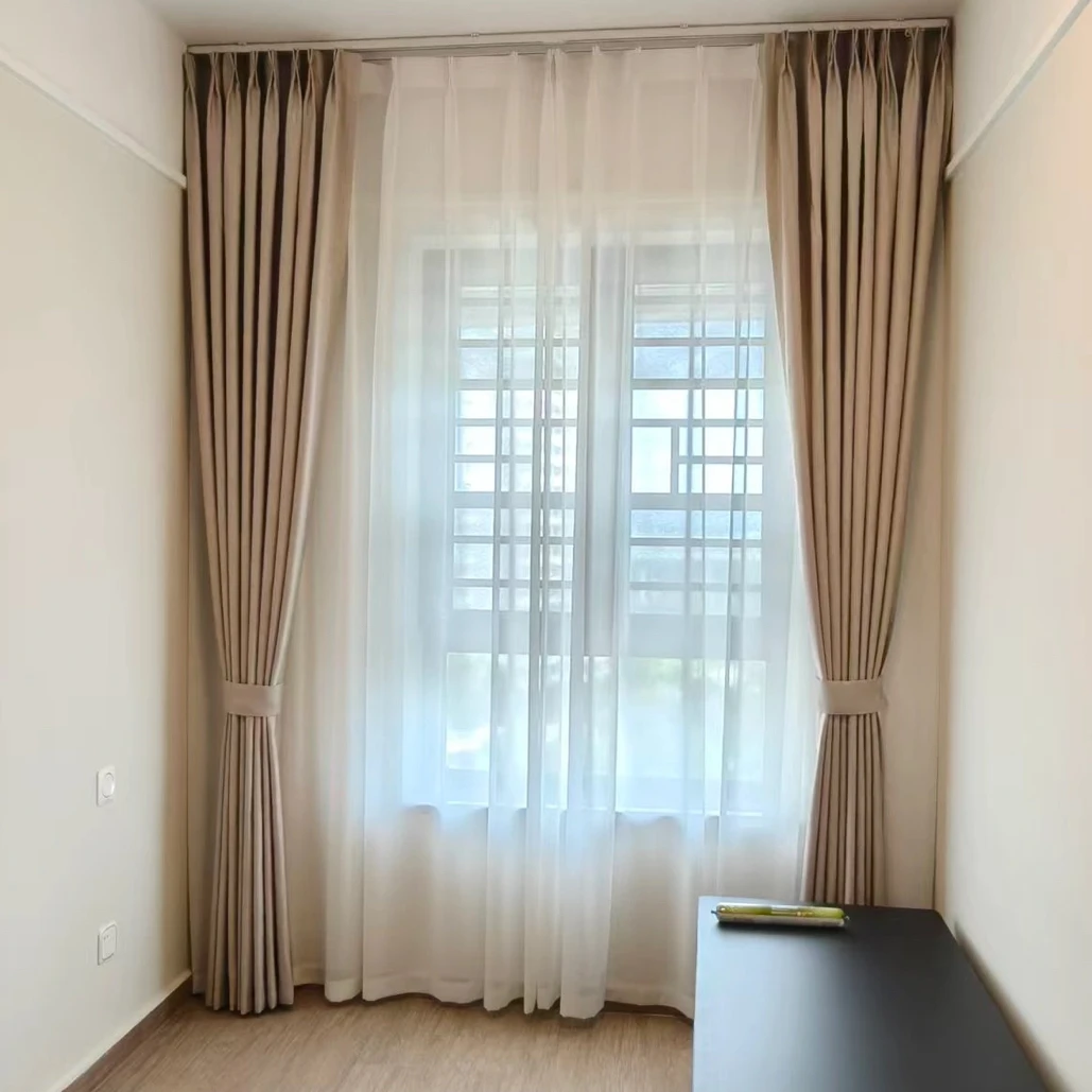 简约雪尼尔窗帘，全屋定制卧室客厅适用，垂感好品质保证遮光布