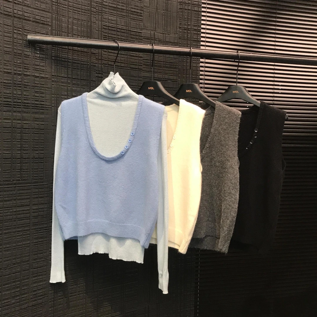 杨杨 美斯拉-9360休闲通勤针织马夹