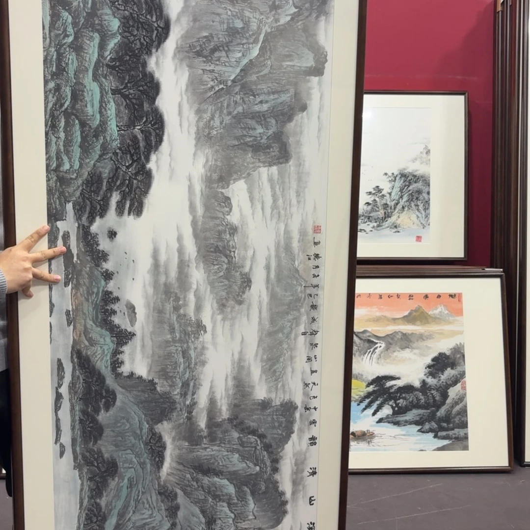 山***岚国画手绘作品210/80