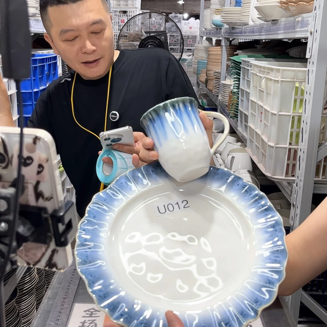 瓷片012           2杯2盘
