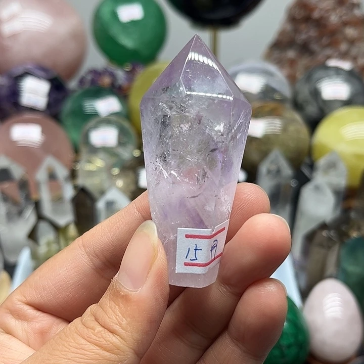 未镶嵌珠宝半成品水晶64块紫水晶柱