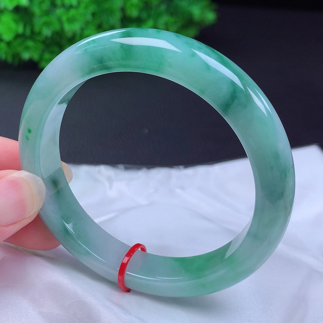 翡翠未镶嵌手镯59圈口432907