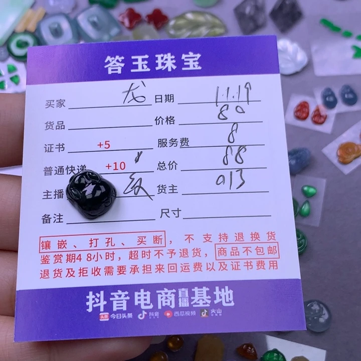 颈饰未镶嵌翡翠龙*