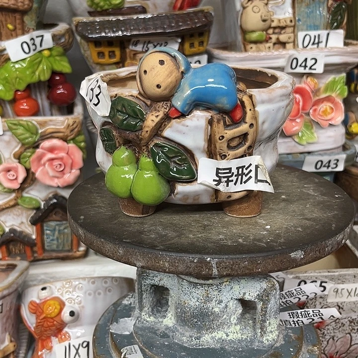 粗陶材质多肉花盆