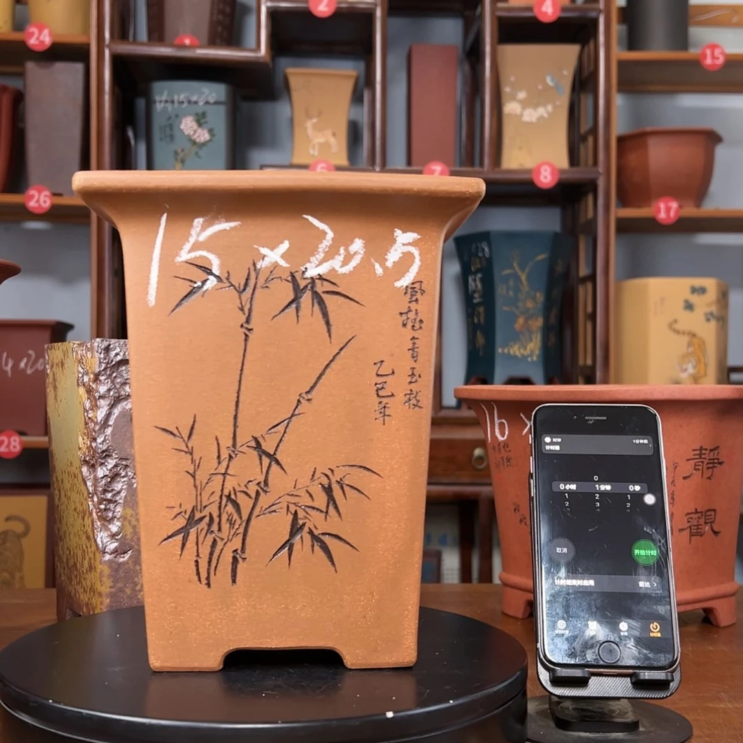 【闪购商品】紫砂花盆溪*周之夏精品紫砂花盆