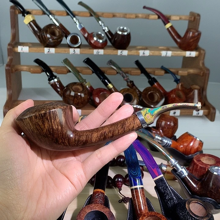 长腿都柏林微弯烟斗