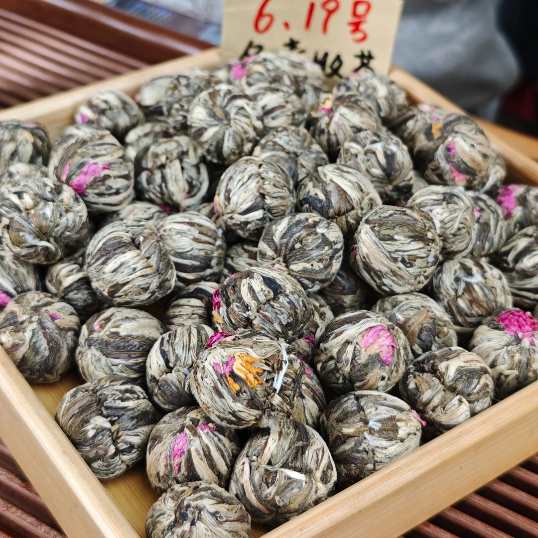 双龙戏珠手作花茶 冬青收茶