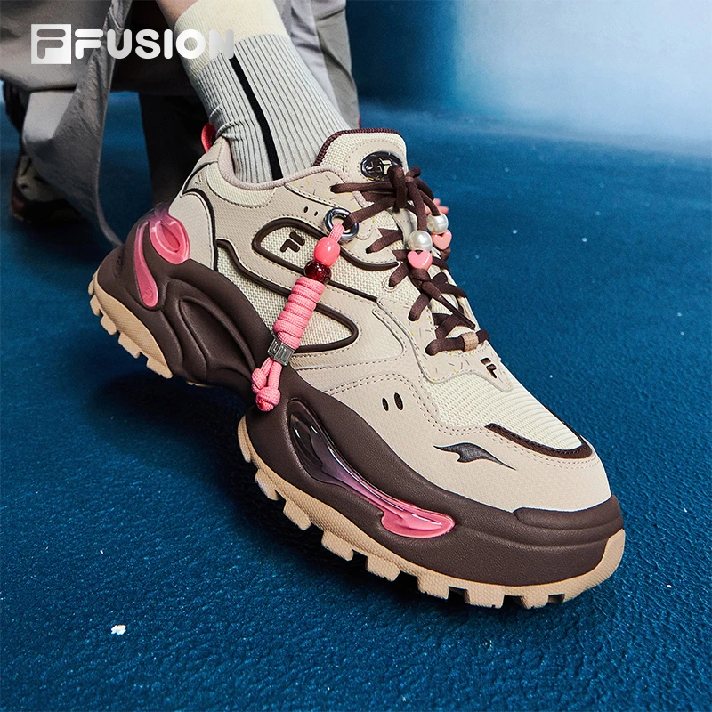FILA斐乐【软糖鞋】老爹鞋女厚底增高防滑复古运动鞋T12W541001F