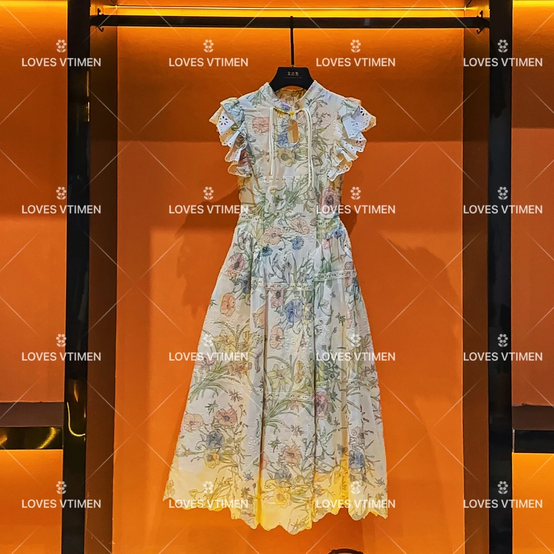 大胆专属-夏季时尚复古设计师轻奢国风显瘦收腰连衣裙LOVES-A736