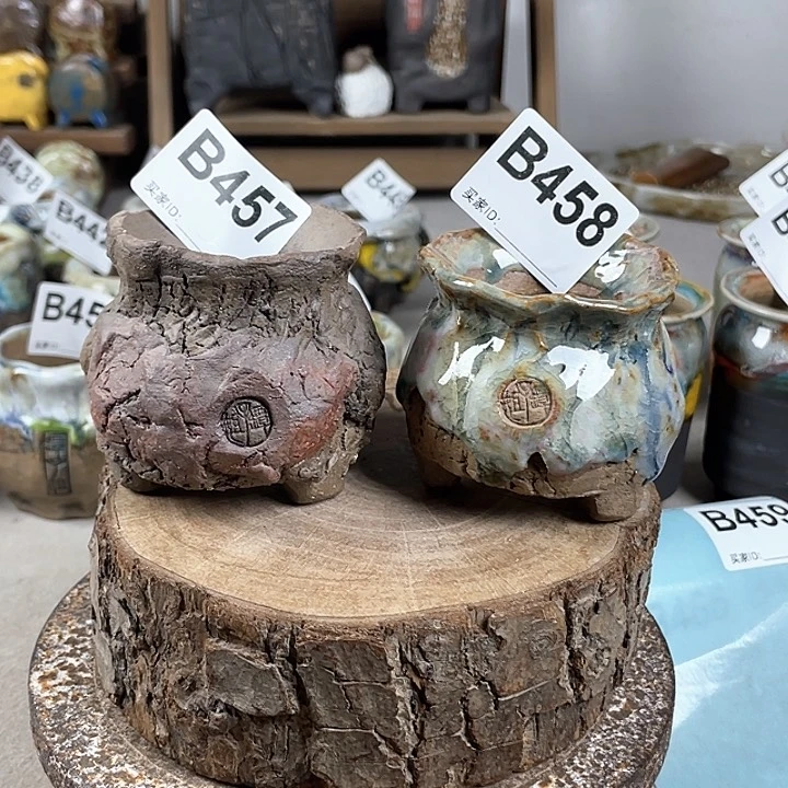 紫砂花盆左*陶瓷花盆