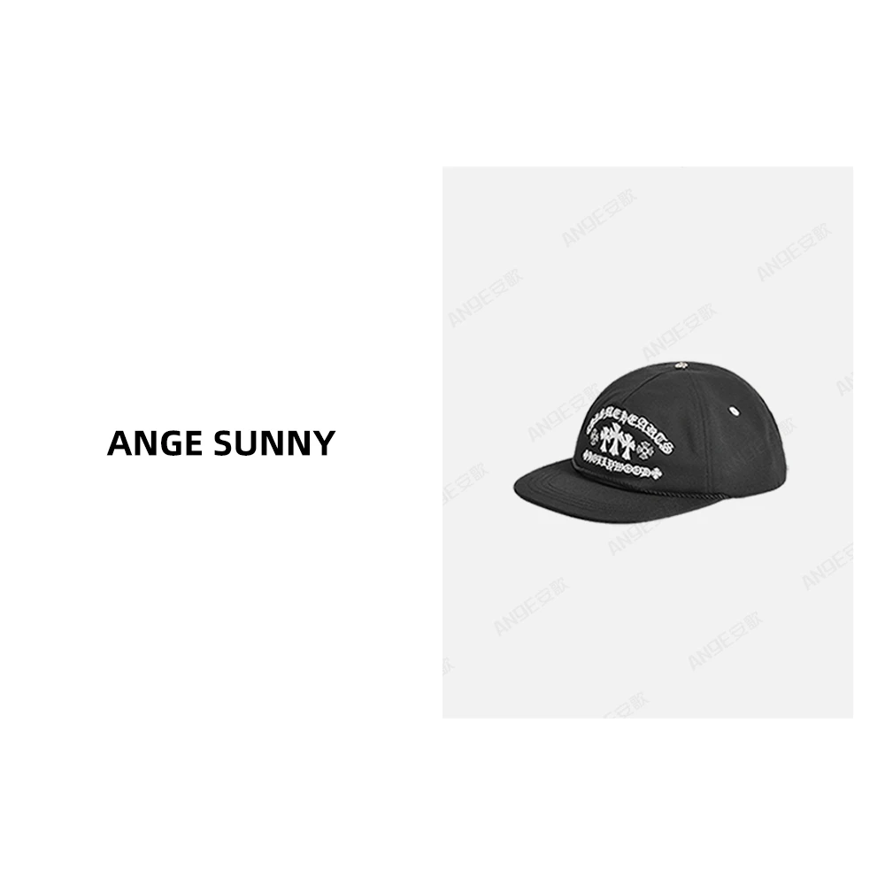 ANGE SUNNY【十字刺绣棒球帽】CH梵文字母时尚美式棒球帽男女通用