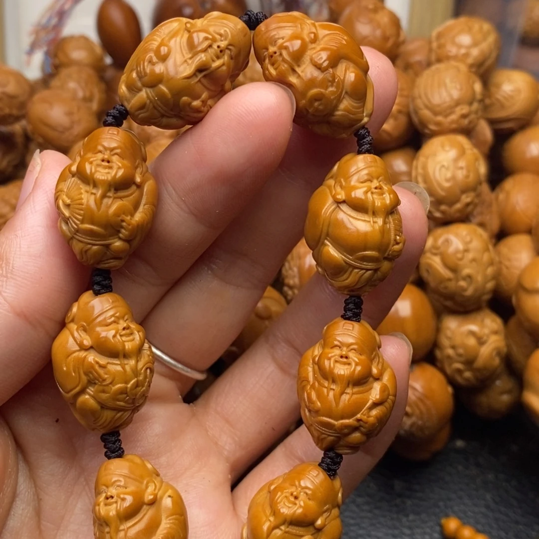 手串橄榄核小元甲财神
