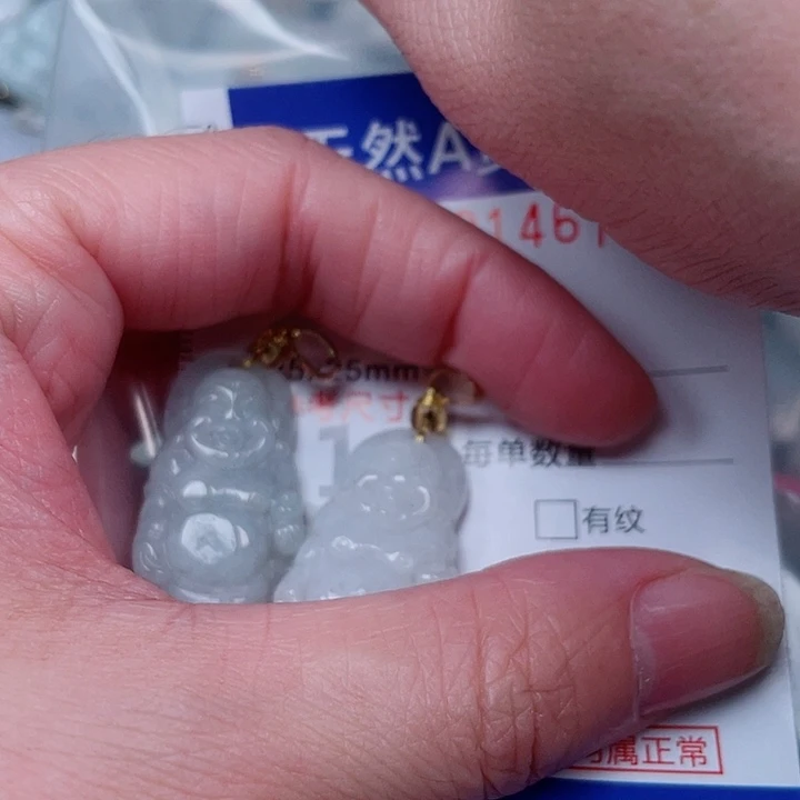 翡翠未镶嵌吊坠(赠链)