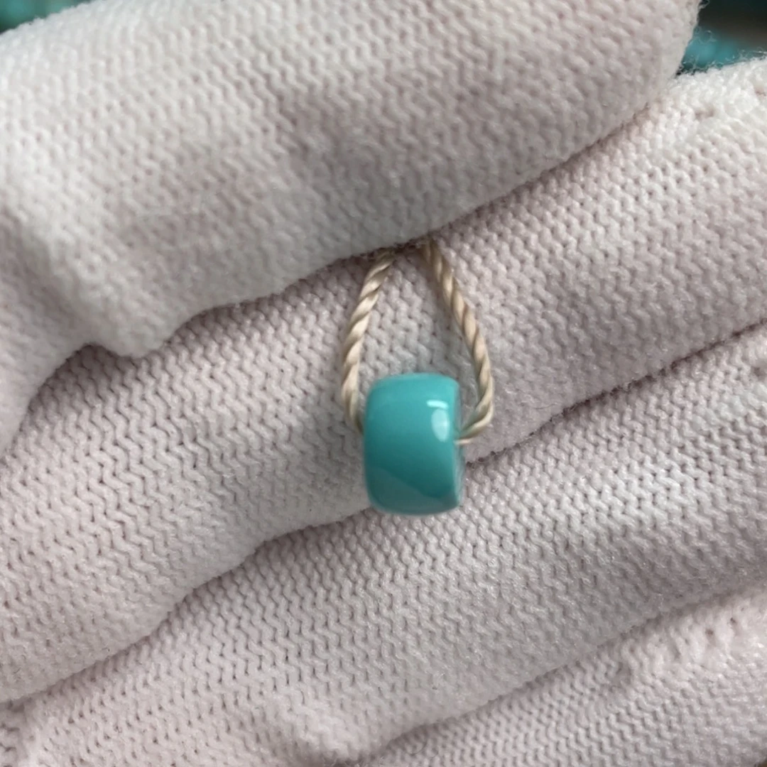 绿松石未镶嵌玉化直切单珠3