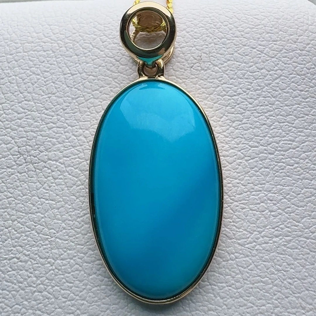 绿松石18K金镶嵌颈饰