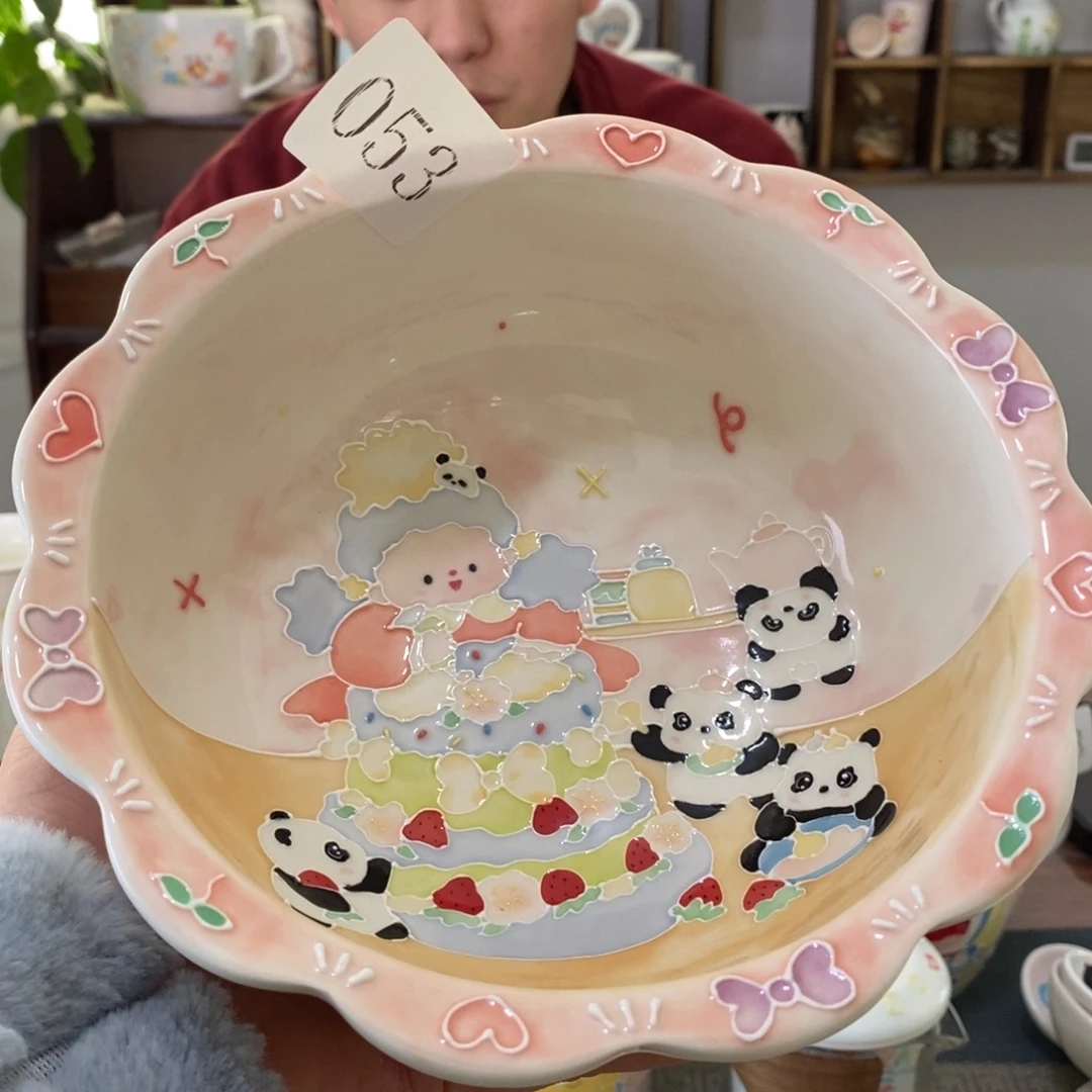 瓷片景德镇釉下彩手绘