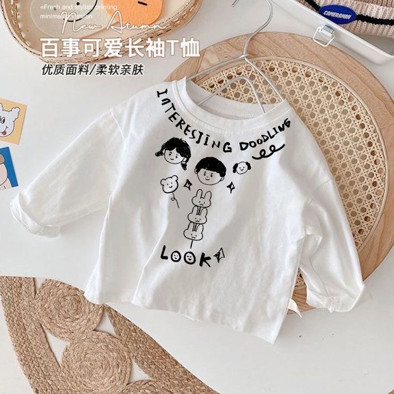 100%纯棉重磅新款长袖t恤男学生韩版美式ins秋季宽松上衣爆款潮酷