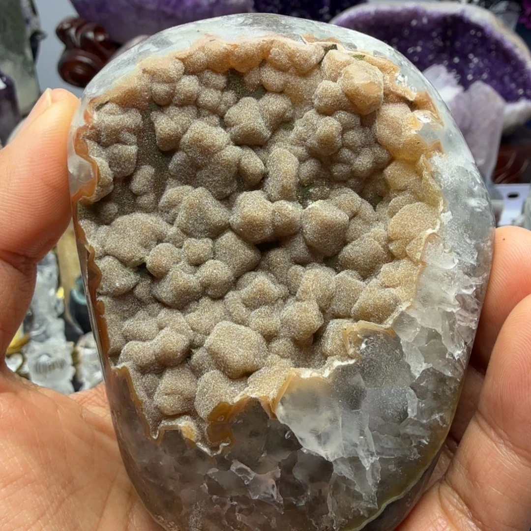 未镶嵌摆件紫晶牙软