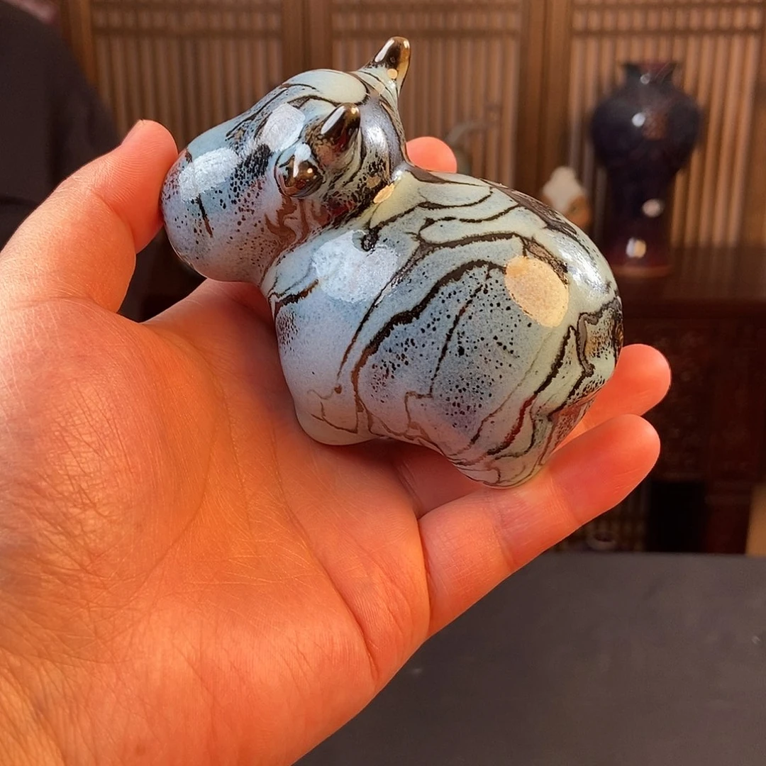 瓷片钧瓷摆件摆件