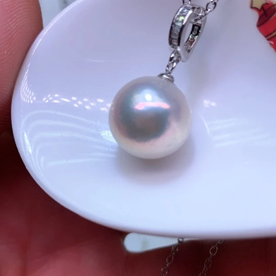 淡水珍珠耳饰银S925镶嵌