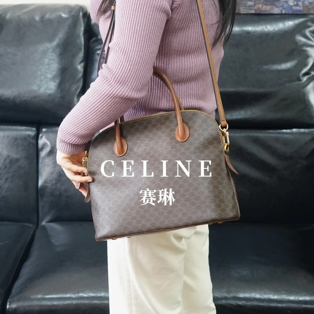 95新 Celine/思琳 老花斜挎包/WJ12521025/1025