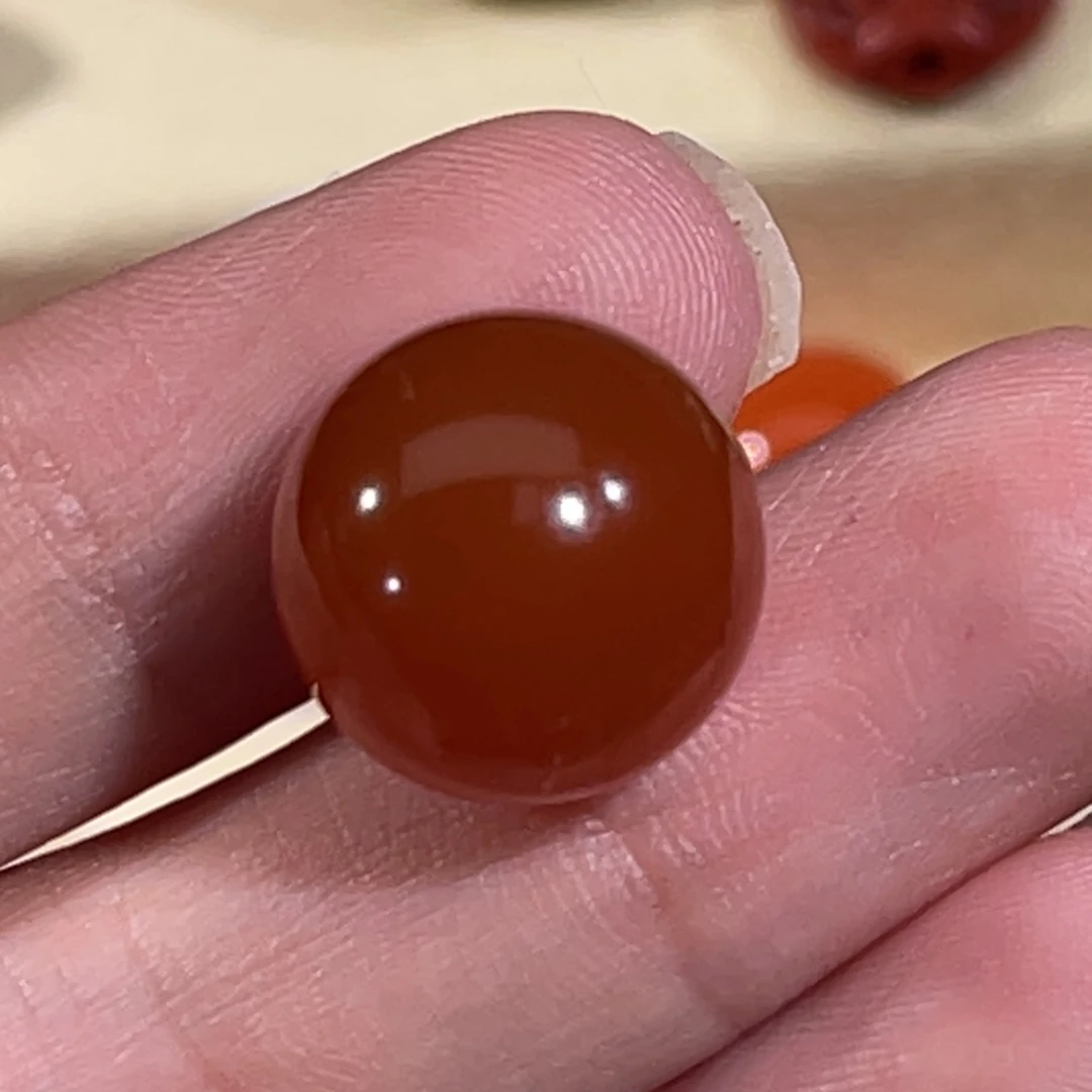 南红玛瑙未镶嵌圆珠13mm