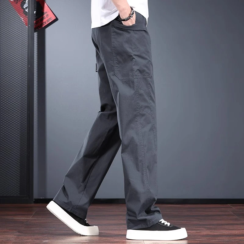 Cebrodz新款工装休闲裤夏季薄款宽松直筒裤裤子通勤女士男款