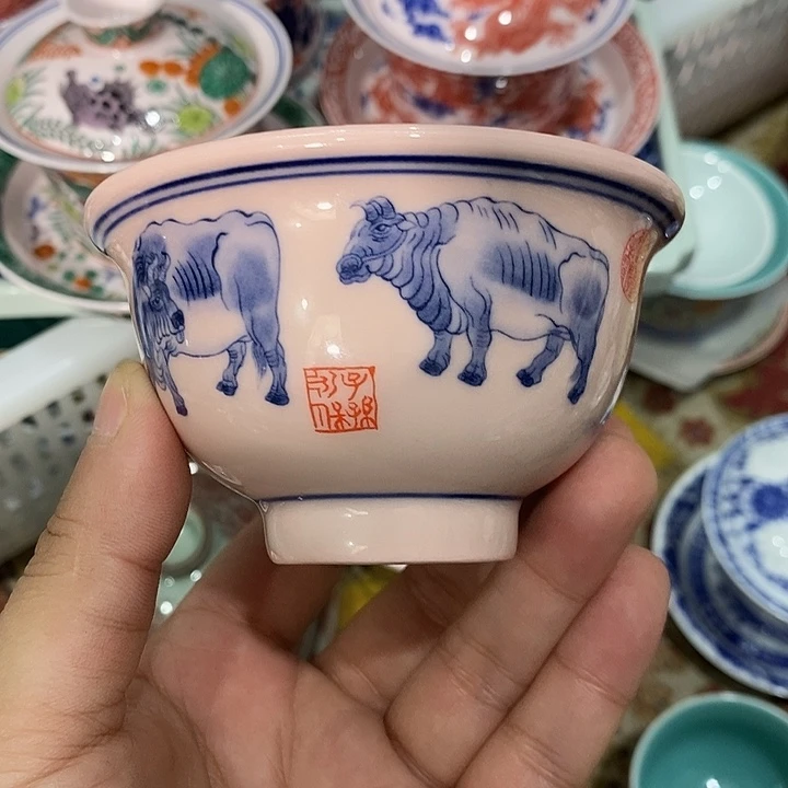 摆件陶景德镇陶瓷主人杯13344