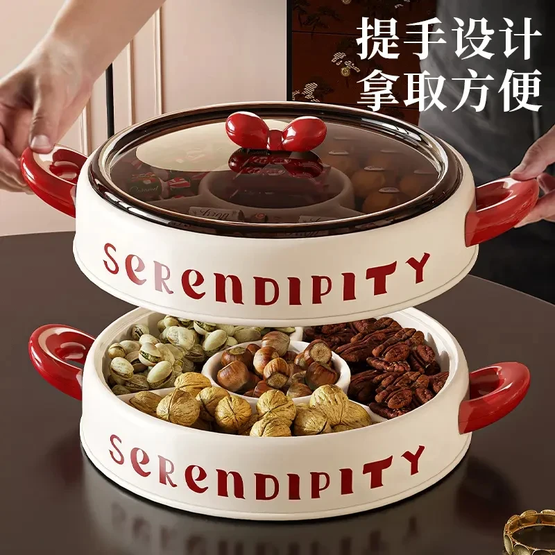 2025法式复古干果盘零食家用客厅茶几干果盒糖果盒摆放新款新年用