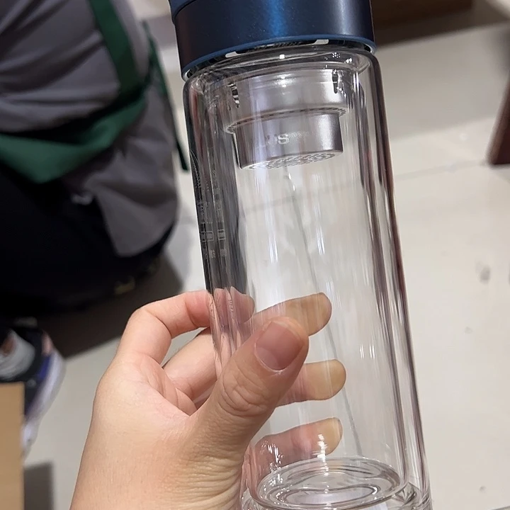 富玻璃杯340340340蓝色玻璃杯➕杯套