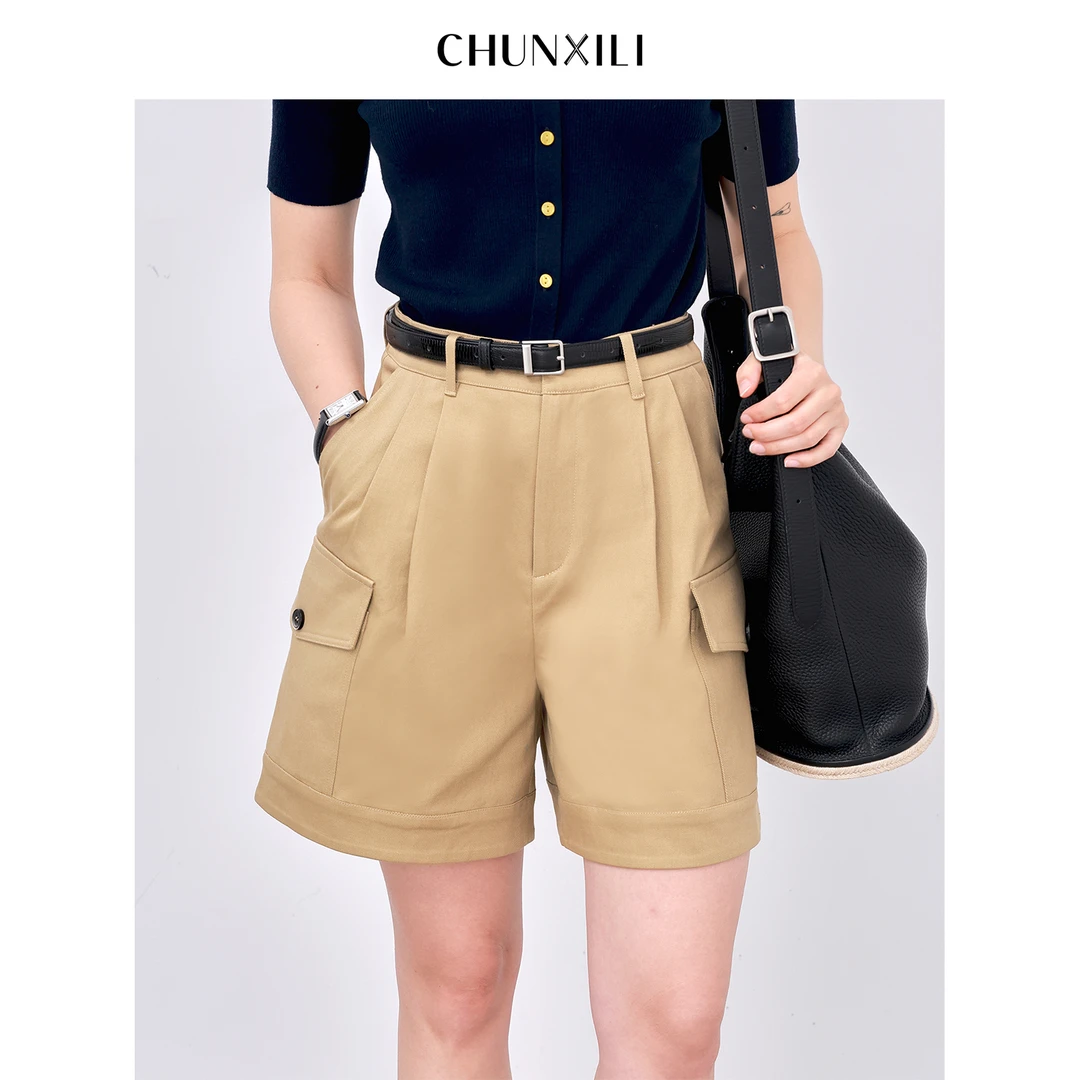 【工装短裤】CHUNXILI/春熙里 时尚简约工装短裤D04K51027