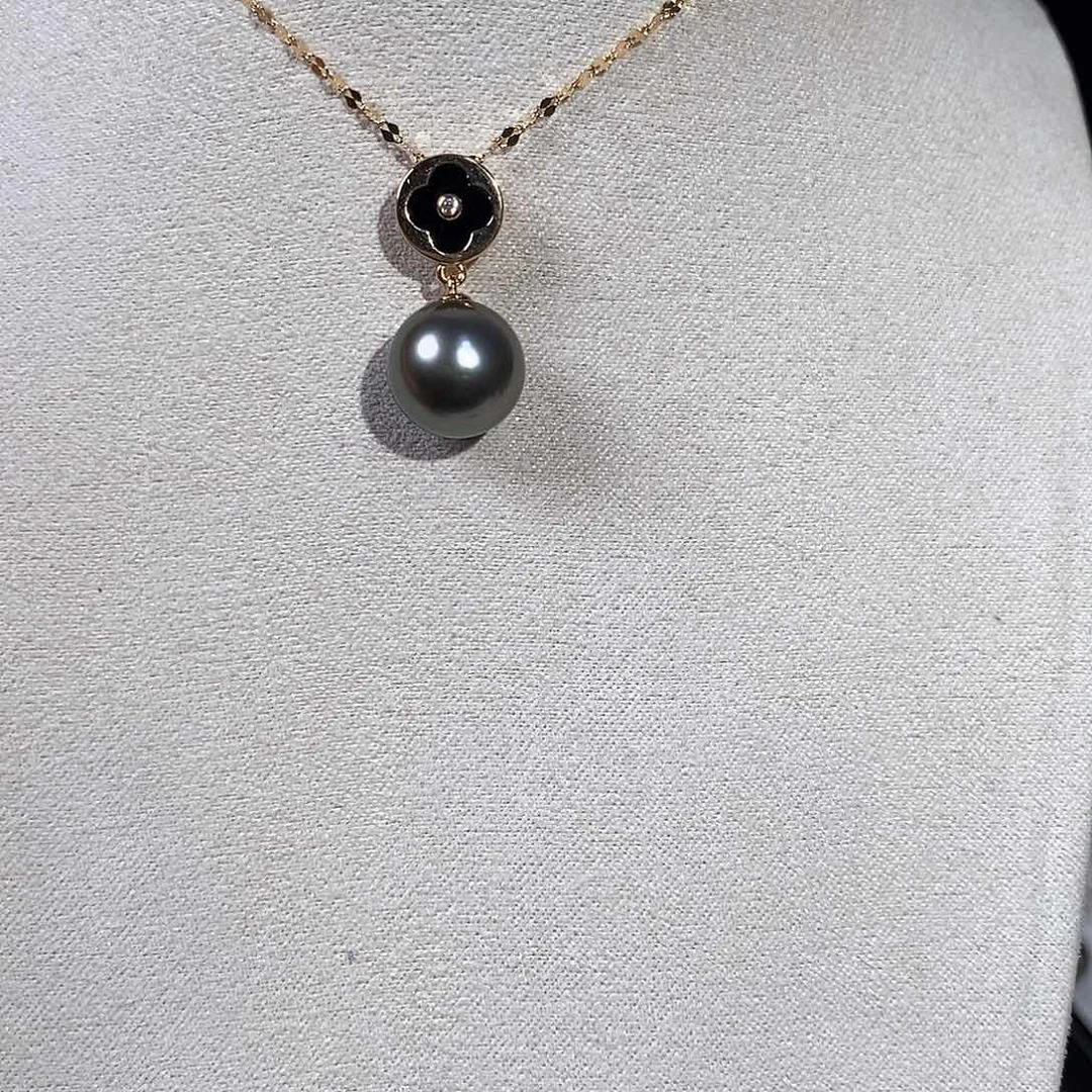 淡水珍珠银S925镶嵌颈饰