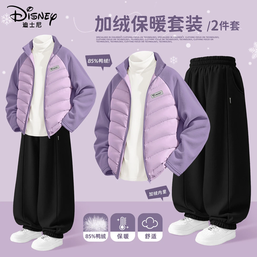 0180【赵老板专属】女童套装2025新款冬季防寒校园保暖内胆小孩裤子