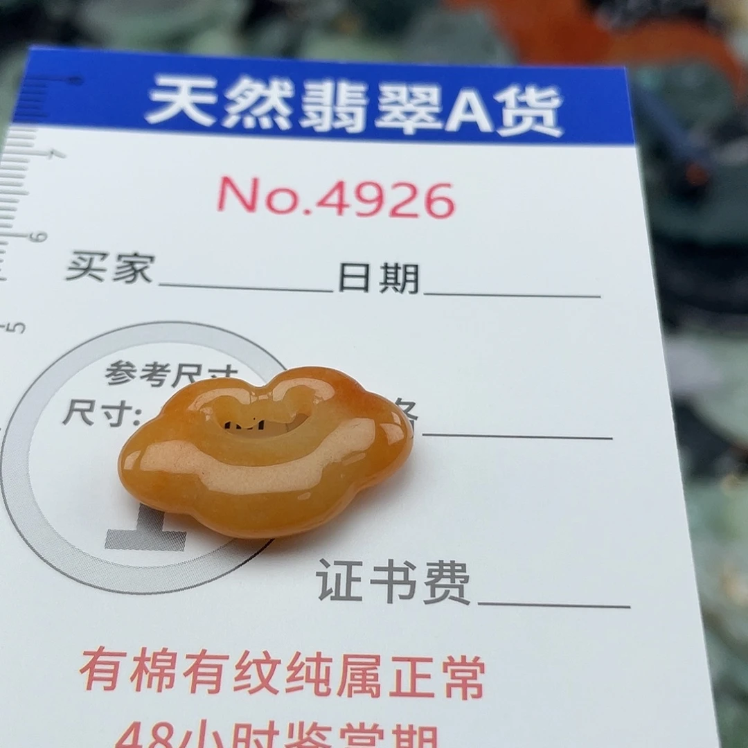 翡翠未镶嵌挂件4926