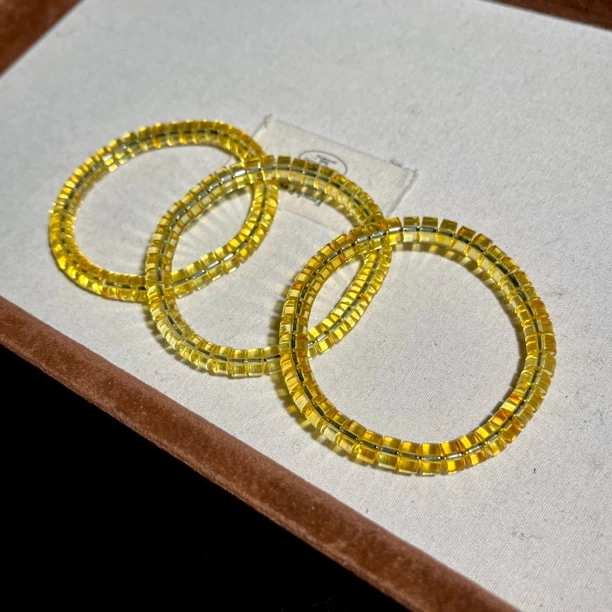 【大鱼甄选】蓝珀直切手串7mm+JLF5多样性发其一单圈时尚