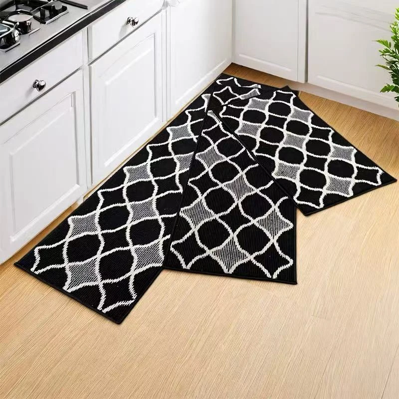 出口外贸菱形格子家用厨房地垫