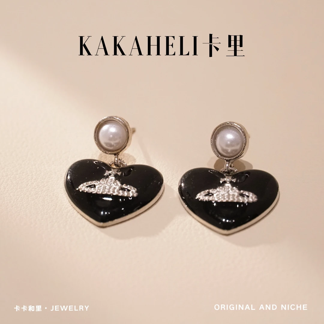 铜合金合成锆石耳饰 巴黎铁塔爱情信物耳钉 A553