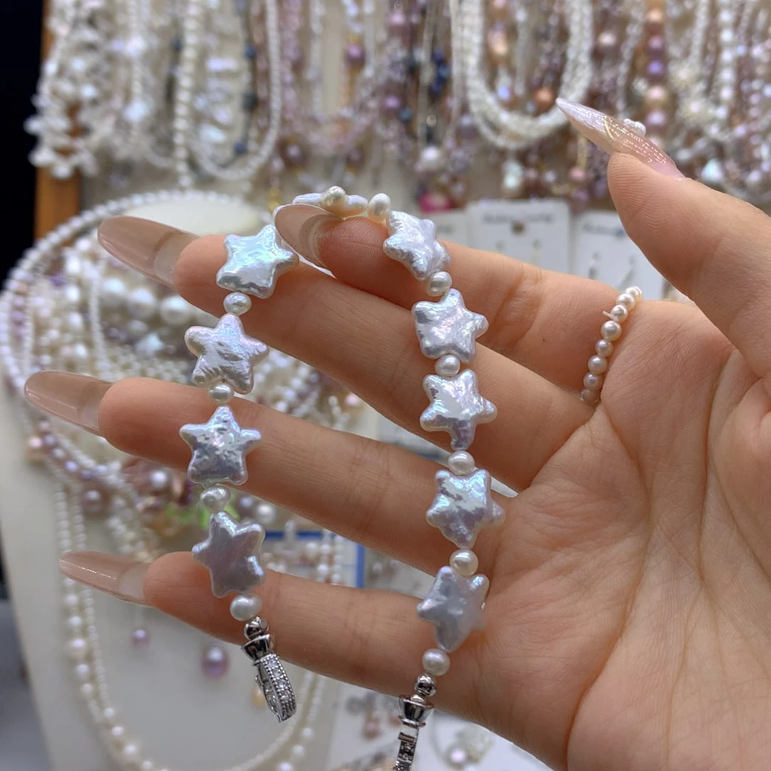 合金淡水珍珠手链