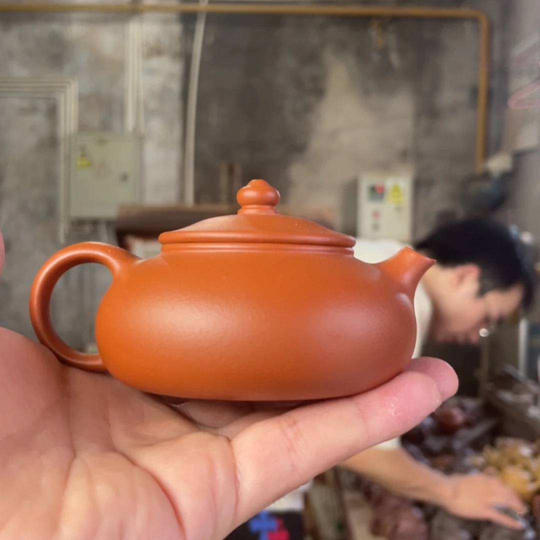 茶壶紫砂LD。 寒江。赵庄朱泥。 150CC